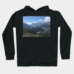 Swiss landscape in Engadin Hoodie